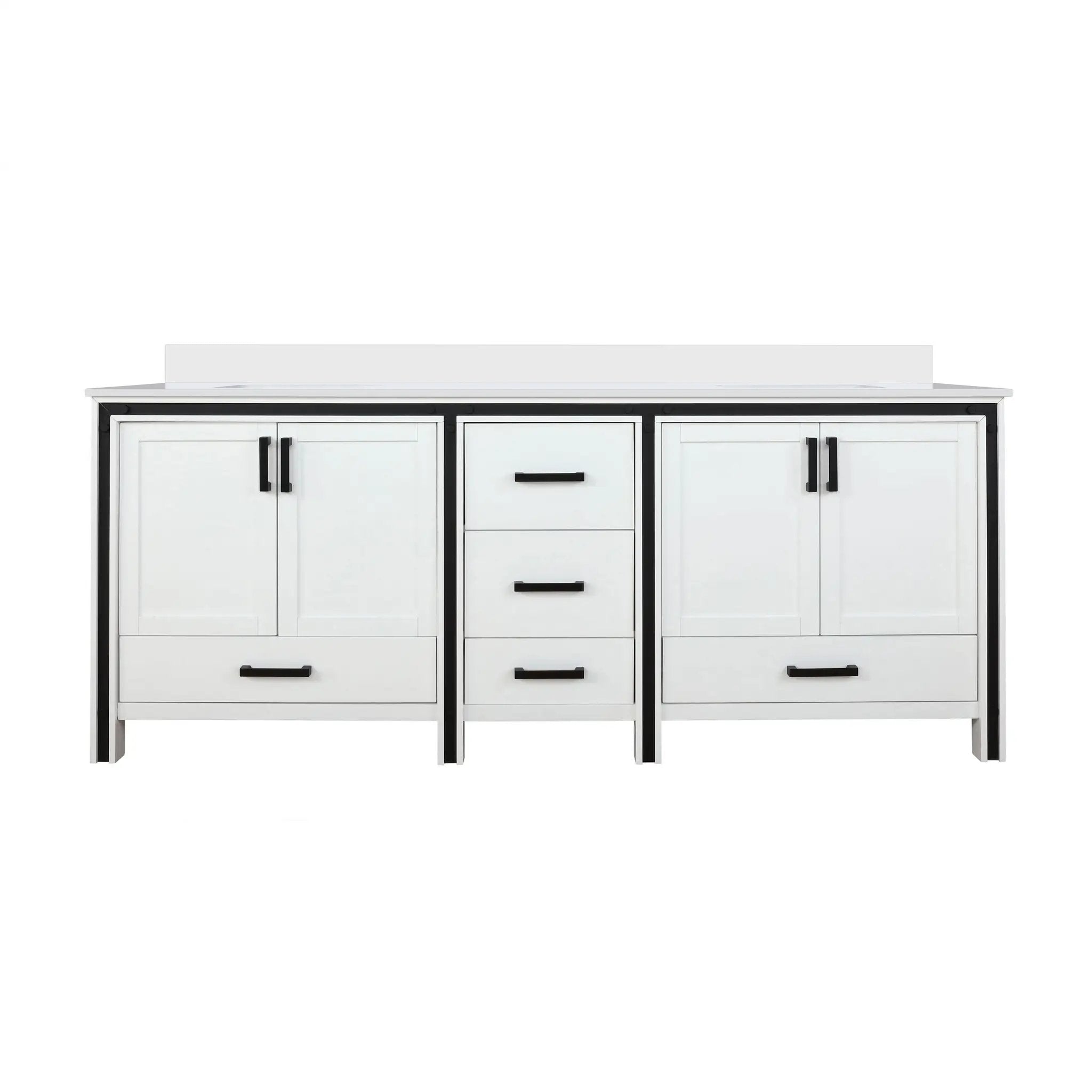 Lexora Ziva 84 in W x 22 in D Double Bath Vanity by Lexora
