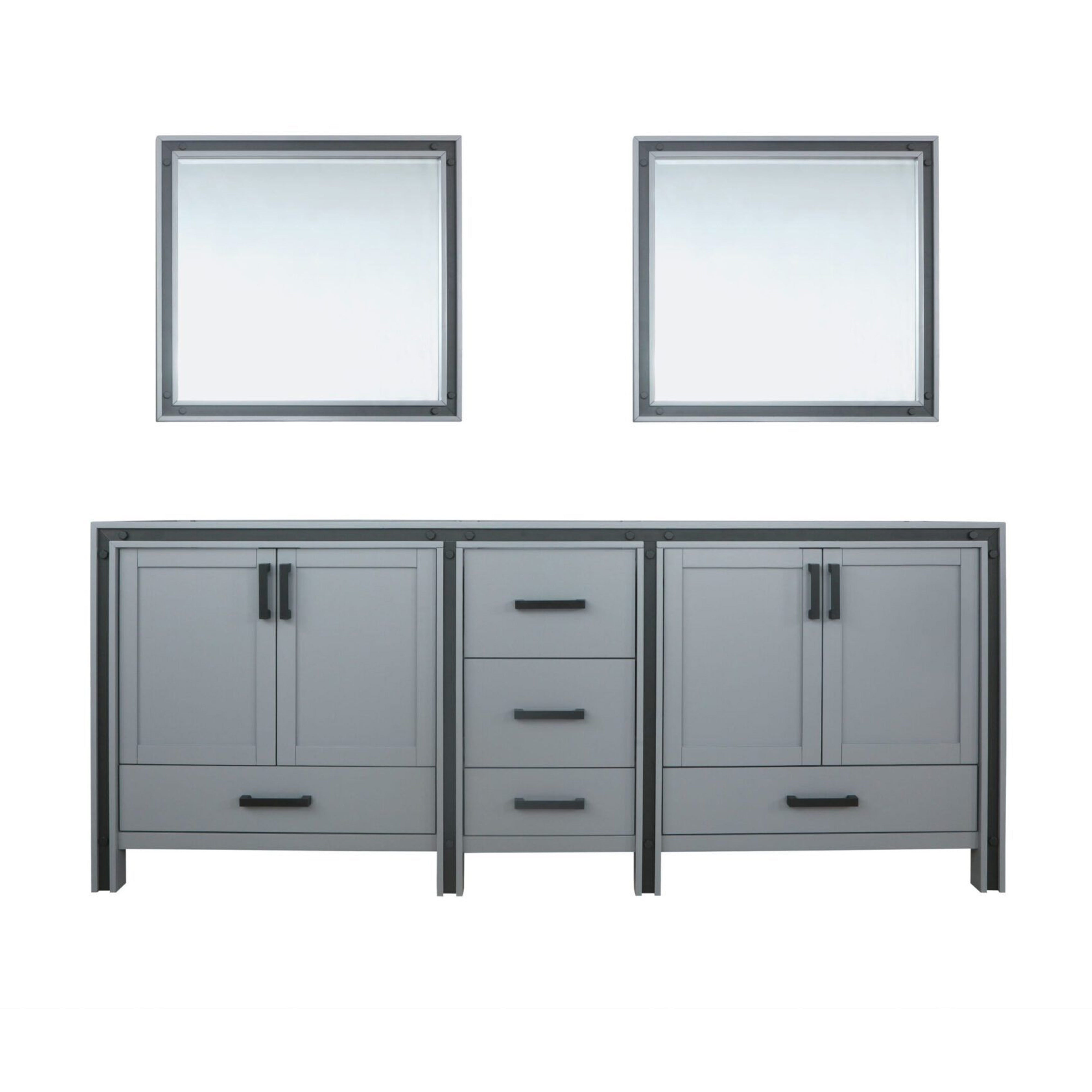 Lexora Ziva 84 in W x 22 in D Double Bath Vanity