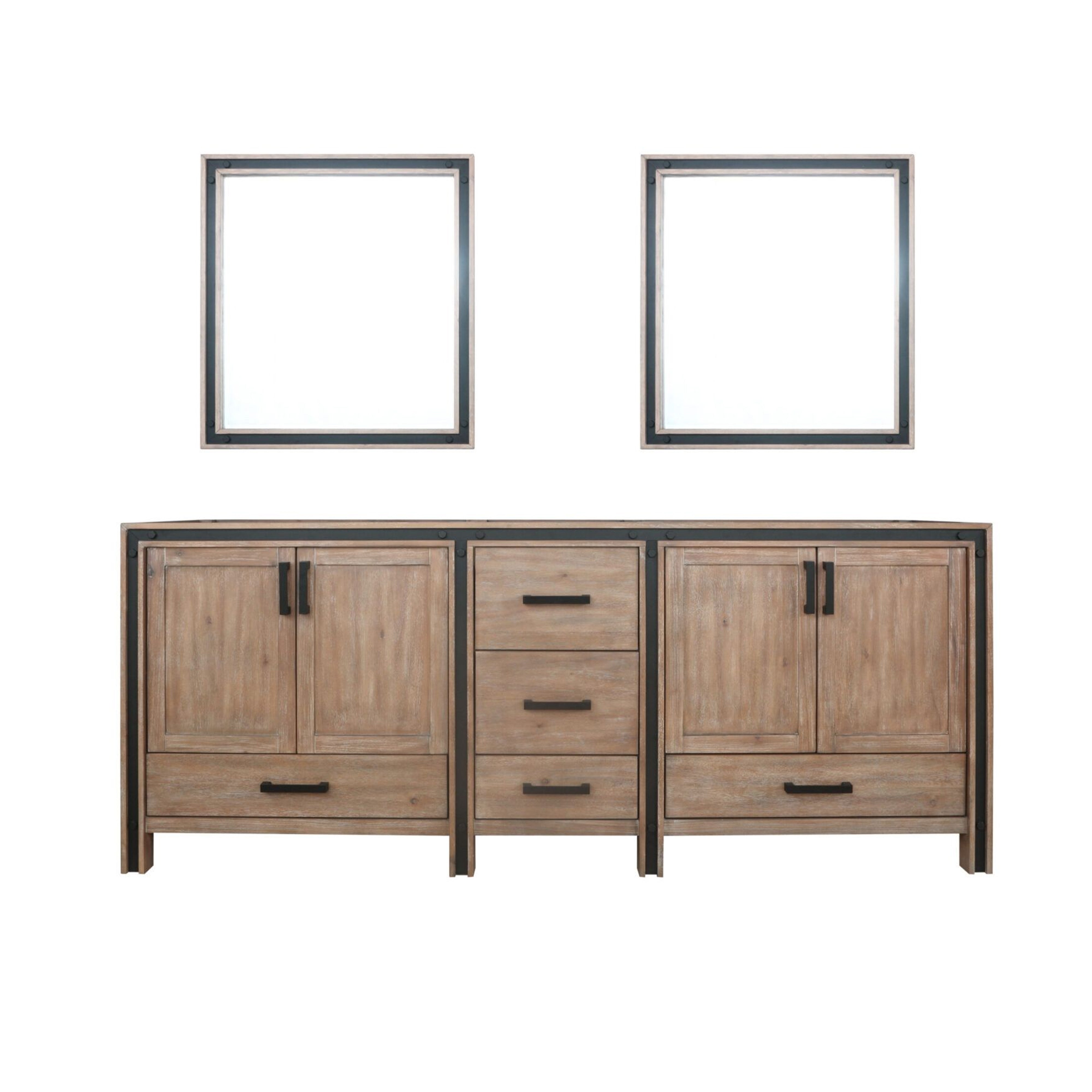 Lexora Ziva 84 in W x 22 in D Double Bath Vanity