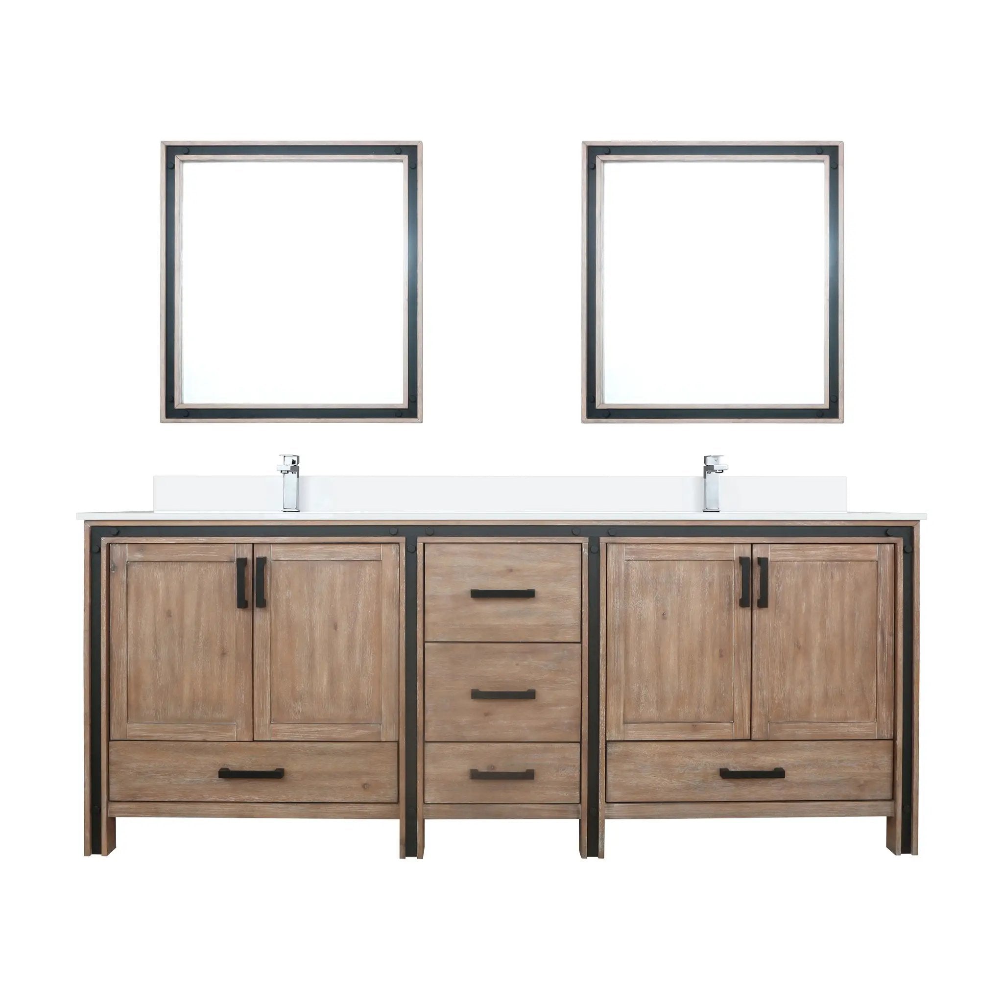 Lexora Ziva 84 in W x 22 in D Double Bath Vanity by Lexora