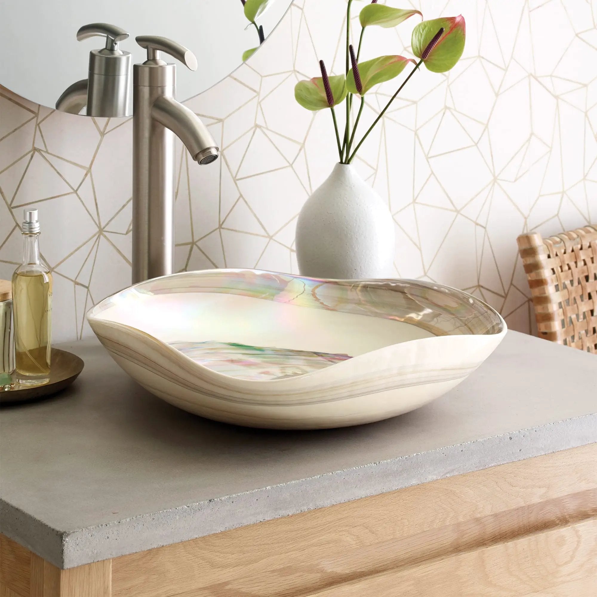 abalone bathroom sink