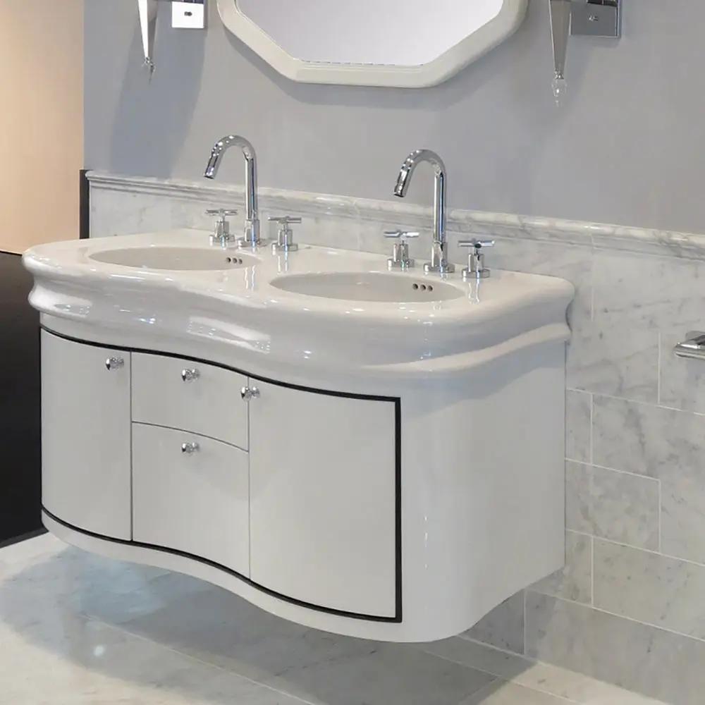 gloss white (black trim) vanity
