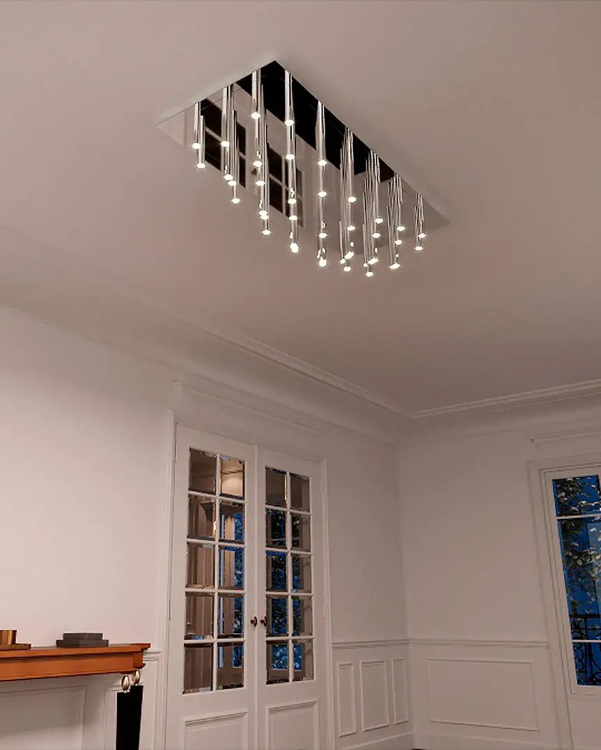 chrome chandelier