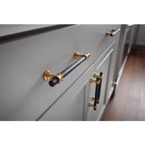 flat black and honey bronze pull