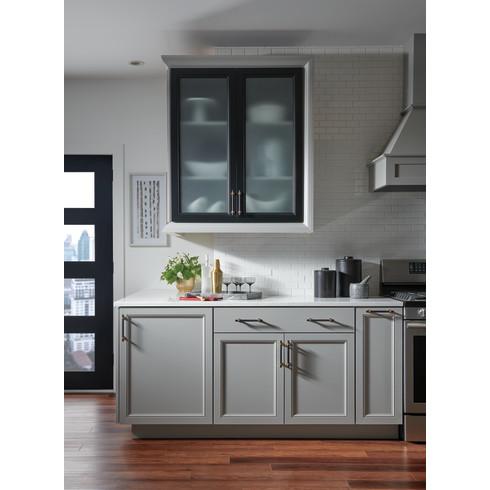 flat black and honey bronze pull