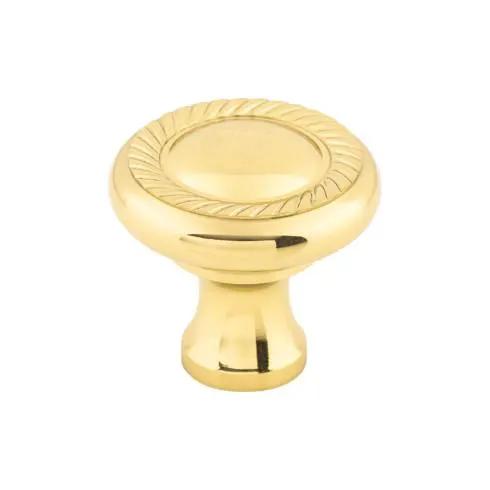 polished brass knob
