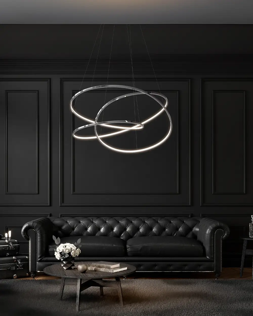 chrome chandelier