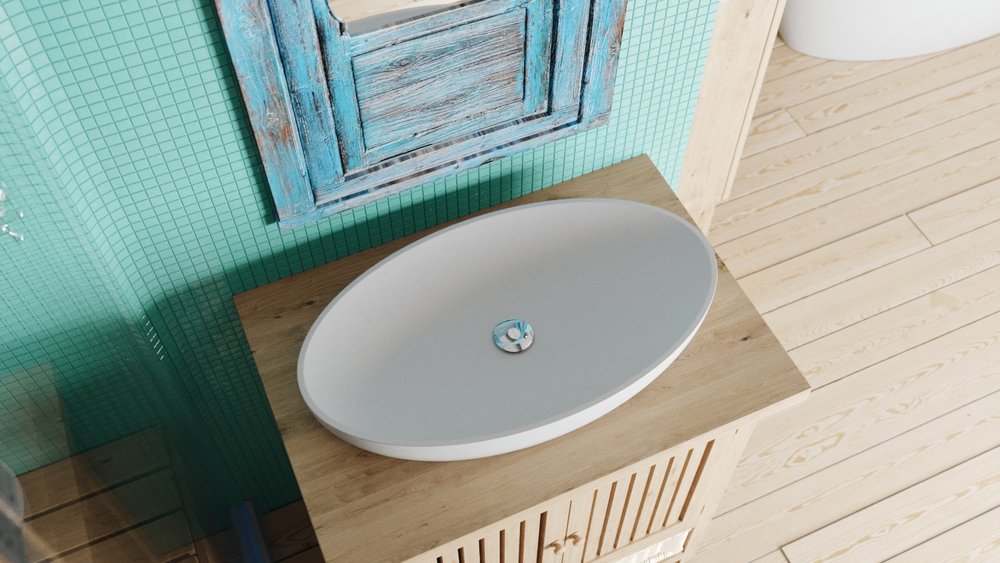 white vessel sink