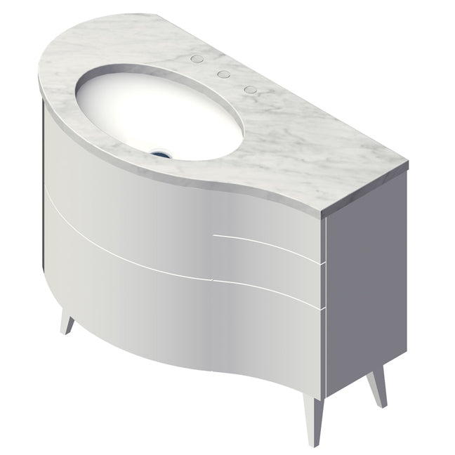 Lacava Flou 42" Floor Standing Vanity - Left
