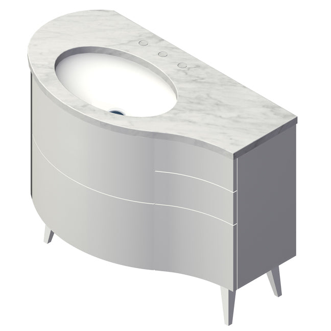 Lacava Flou 42" Floor Standing Vanity - Left