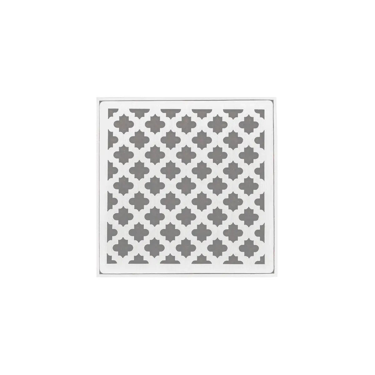 Infinity Drain 4" x 4" MD 4 Complete Kit with Moor Pattern Decorative Plate with ABS Drain Body, 2" Outlet by Infinity Drain