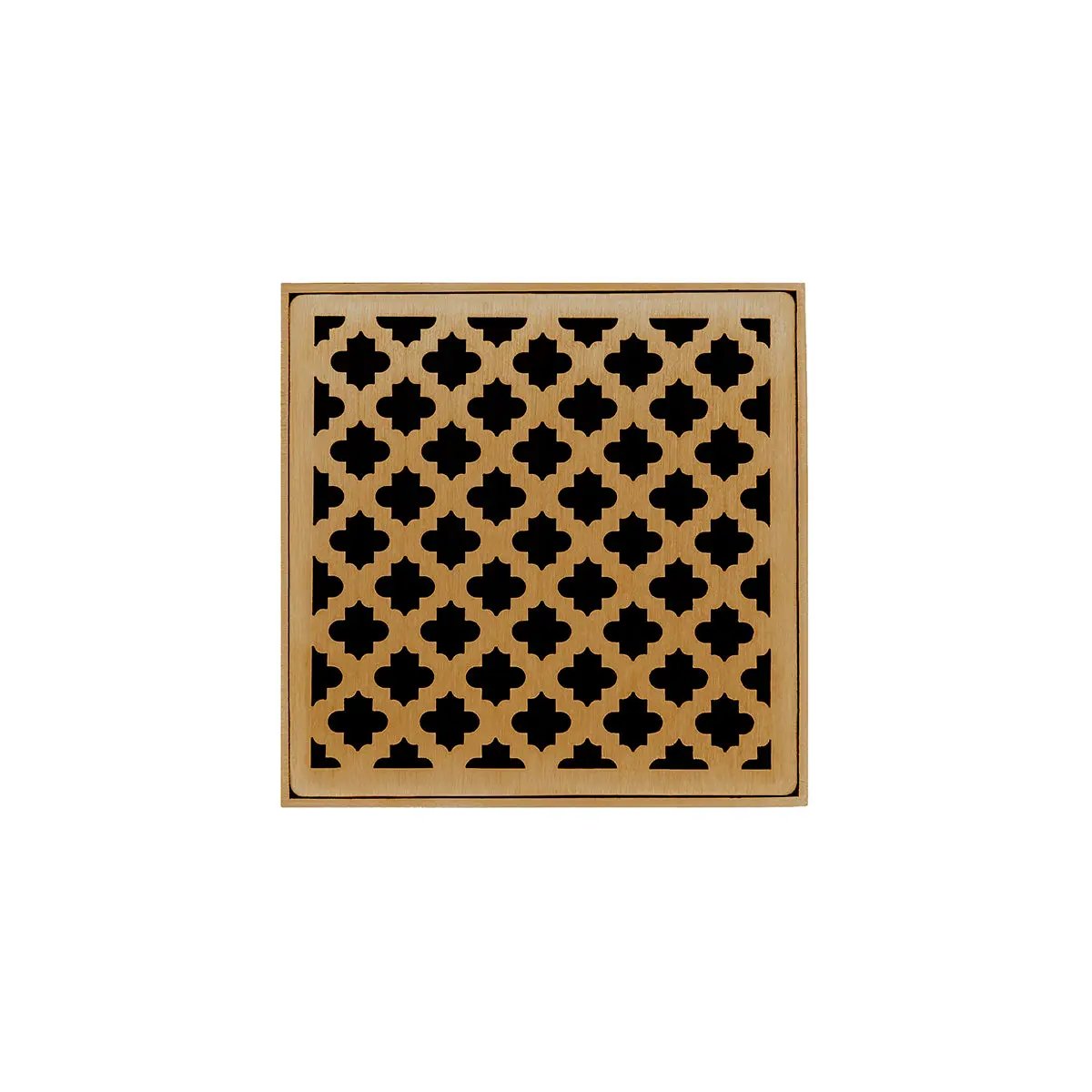 Infinity Drain 4" x 4" MD 4 Complete Kit with Moor Pattern Decorative Plate with ABS Drain Body, 2" Outlet by Infinity Drain