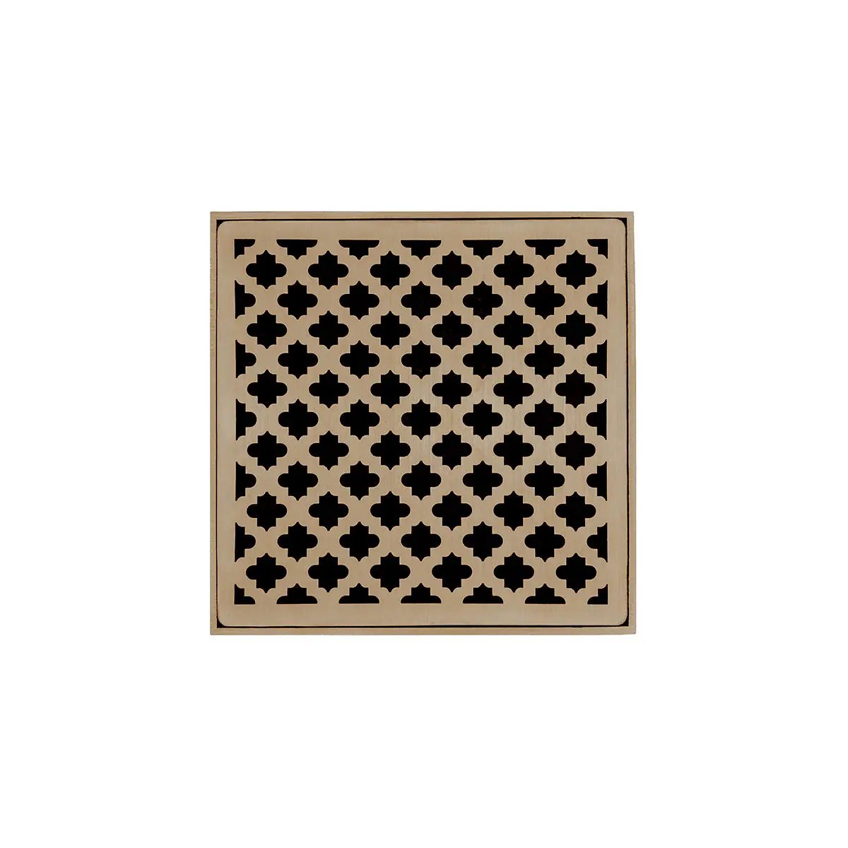 Infinity Drain 5" x 5" MD 5 High Flow Complete Kit with Moor Pattern Decorative Plate with Cast Iron Drain Body, 3" No-Hub Outlet by Infinity Drain