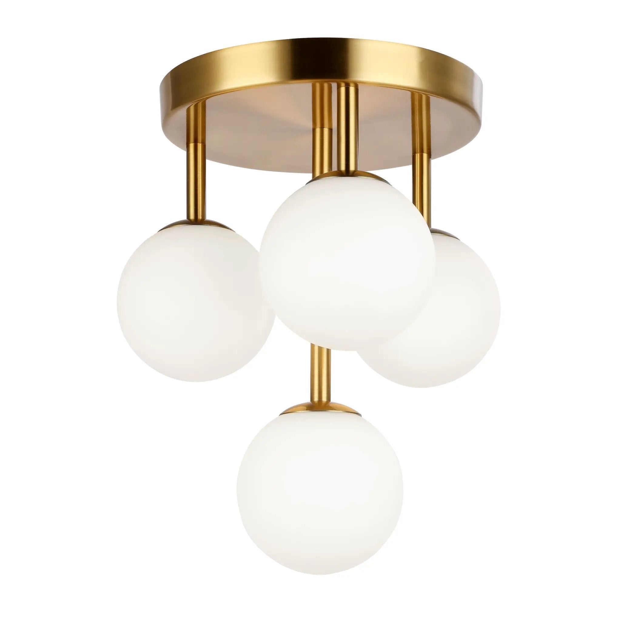 Dainolite 4 Light Halogen Flush Mount with Opal Glass by Dainolite
