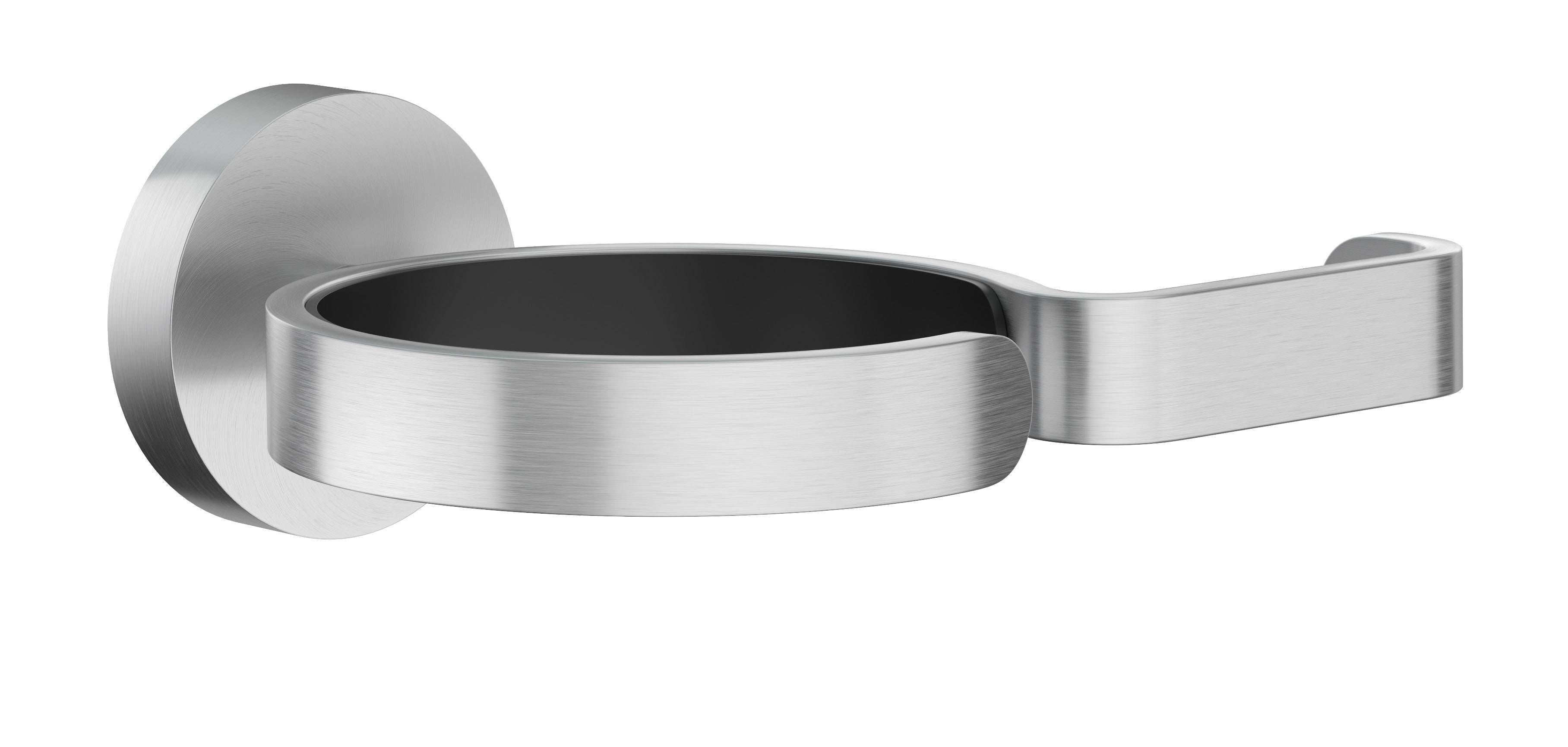 brushed chrome holder for hairdryer