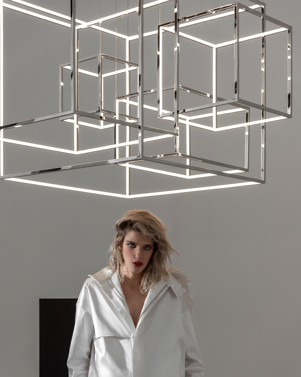 chrome chandelier