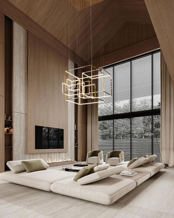 rose copper chandelier