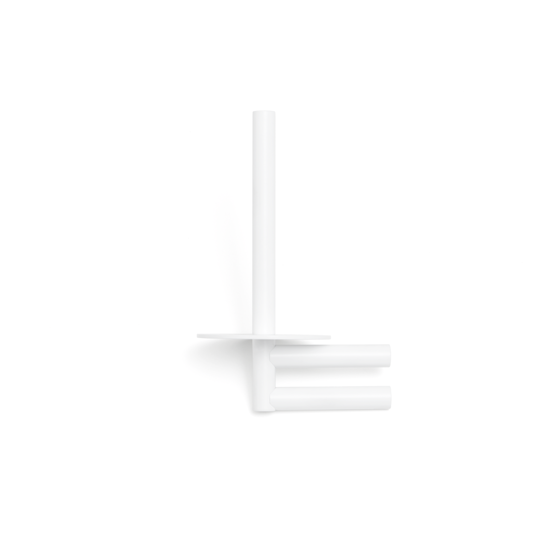 white matte toilet paper holder