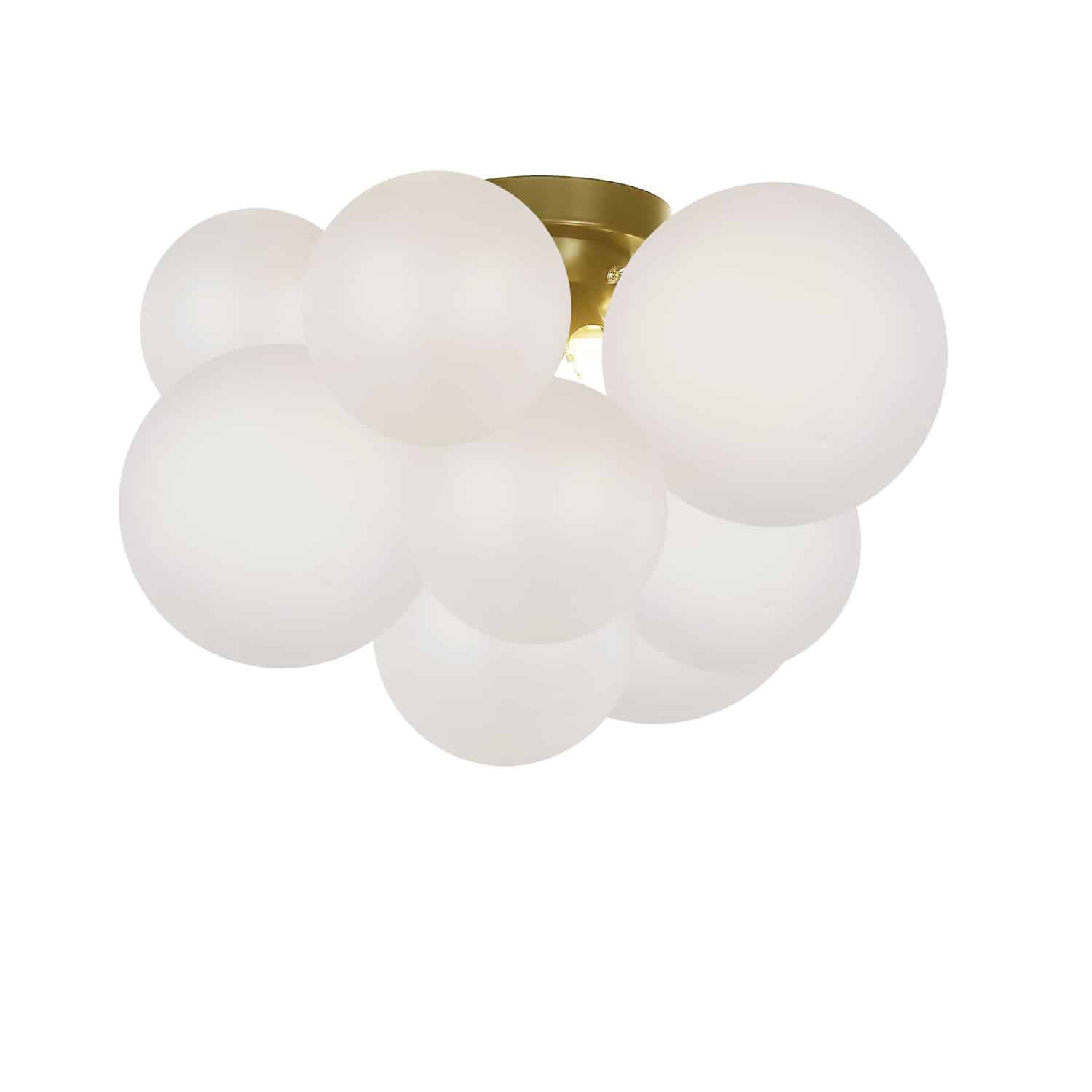 Dainolite 3 Light Halogen Flush Mount with Frosted Glass by Dainolite