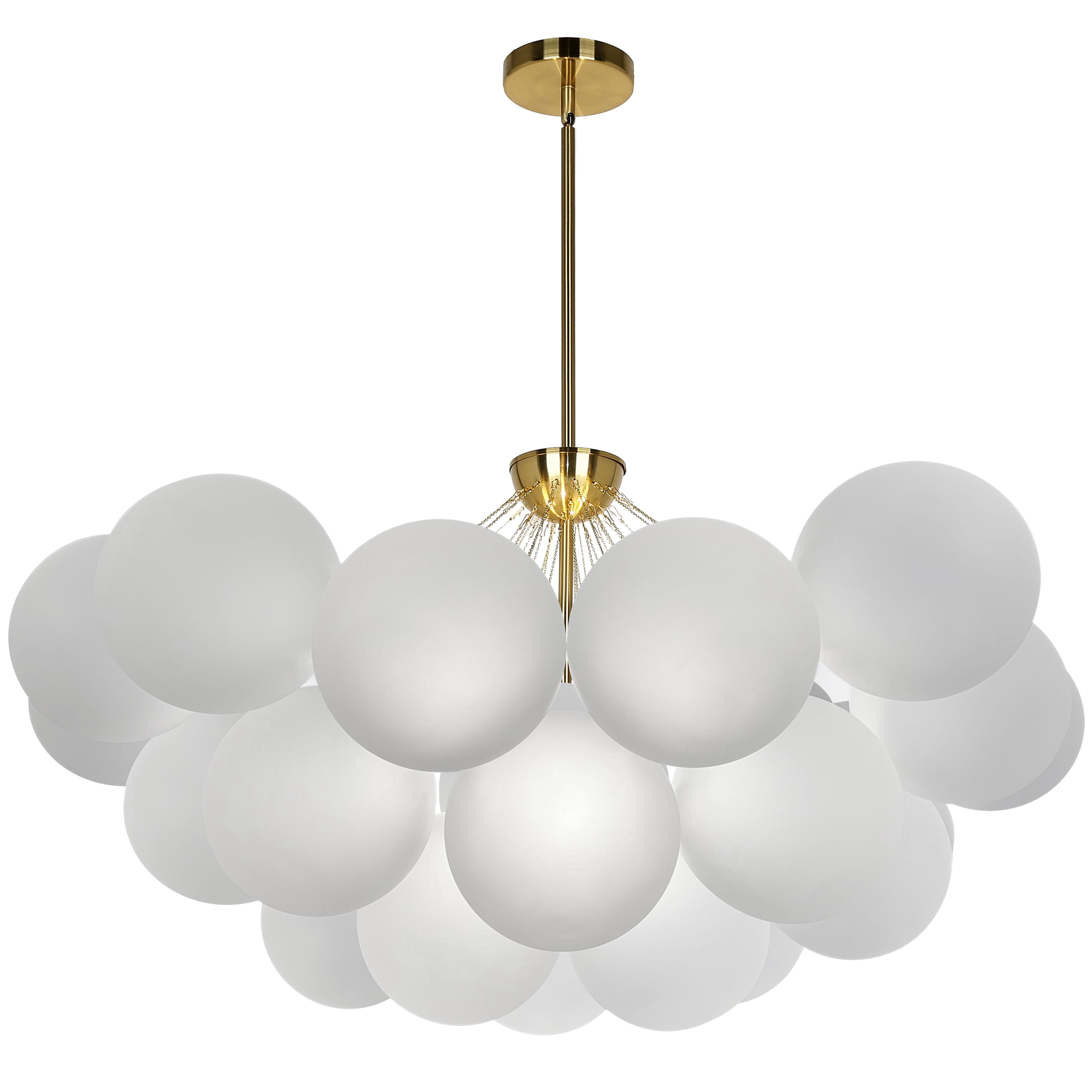 Dainolite 8 Light Halogen Chandelier with Frosted Glass