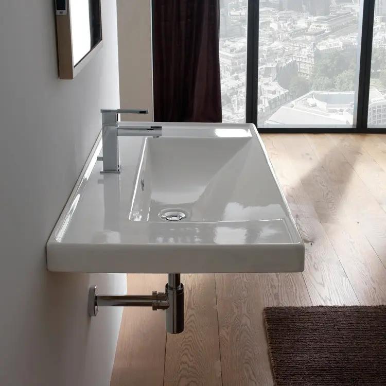 white bathroom sink