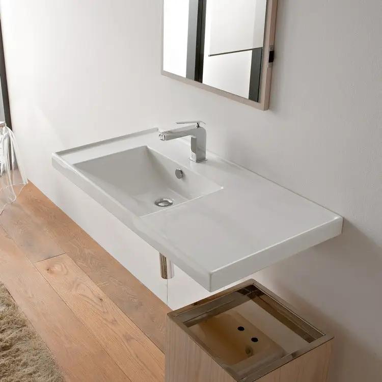 white bathroom sink