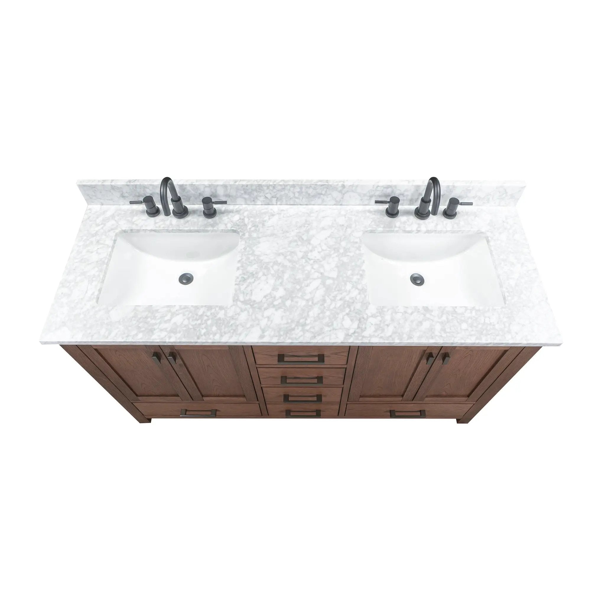 mocha oak vanity set