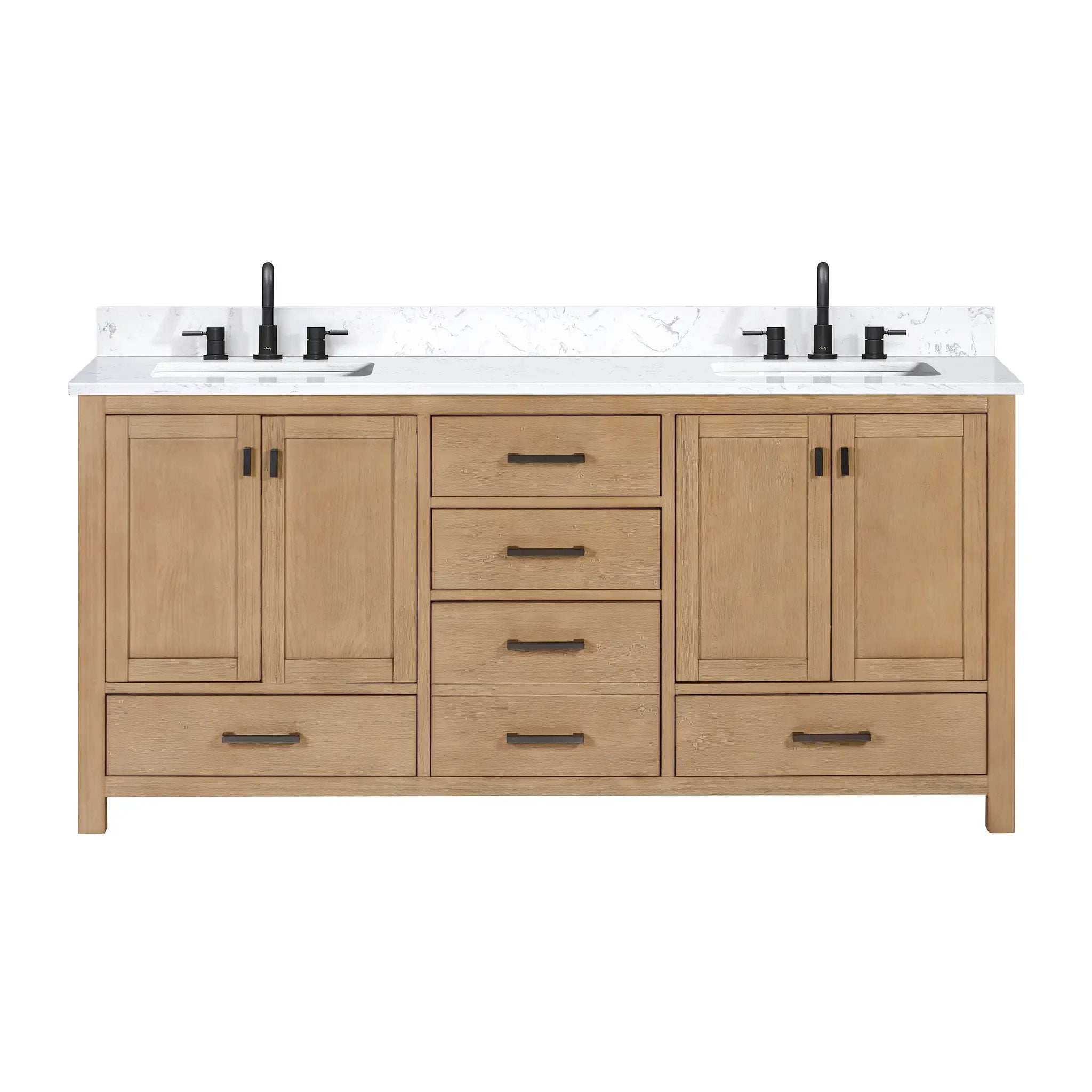 Avanity Modero 73 inch Double Vanity Combo in Carrara White Marble Top by Avanity