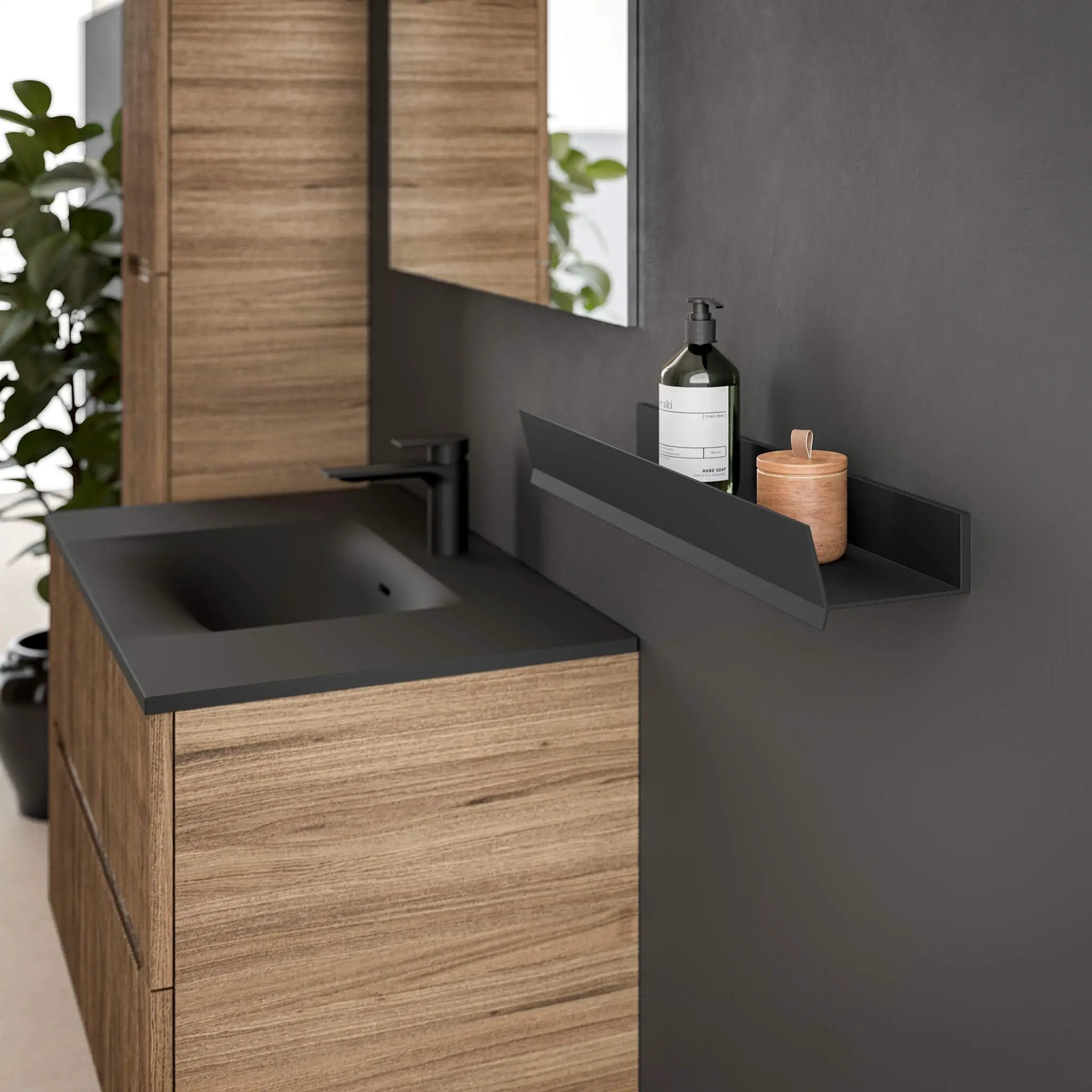 black shelf