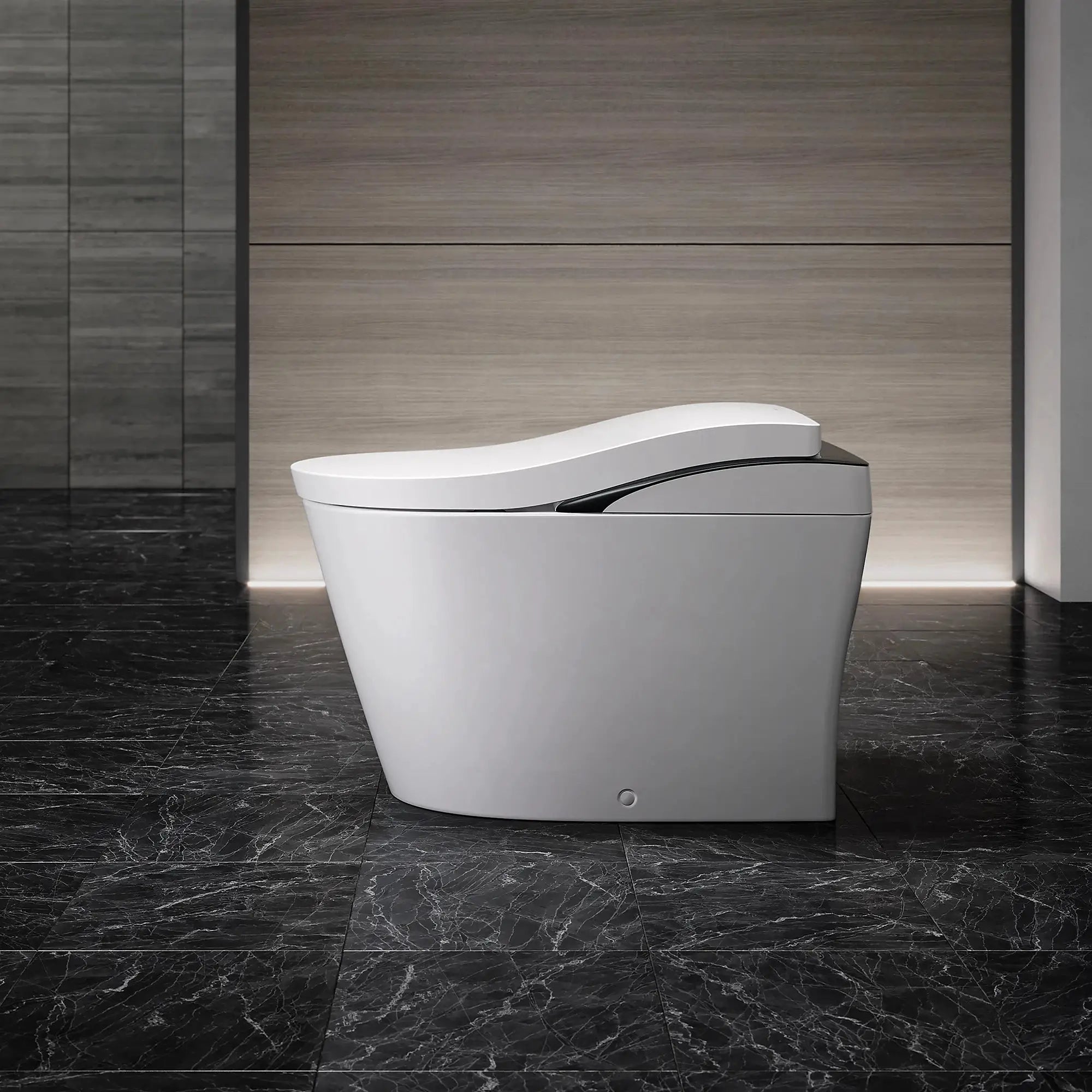matte white toilet