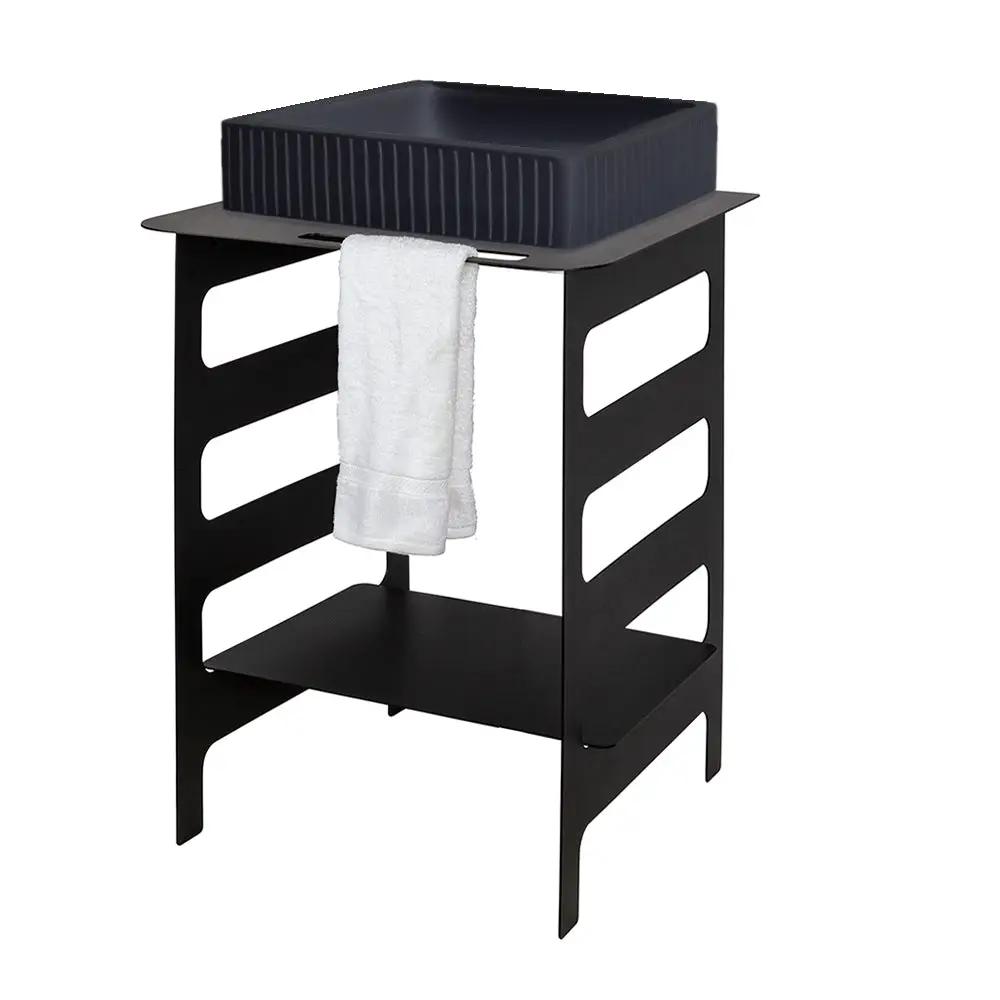 matte black vanity