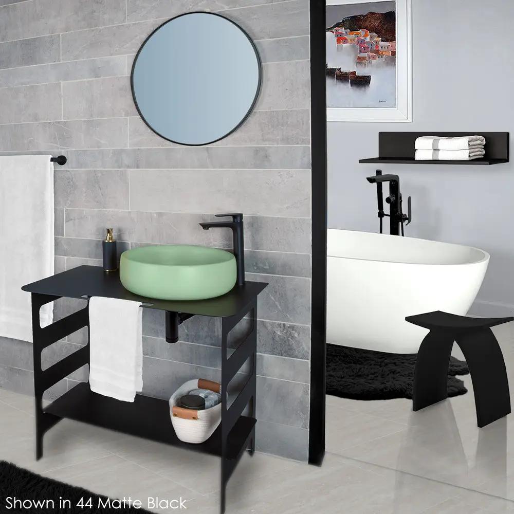 matte black vanity