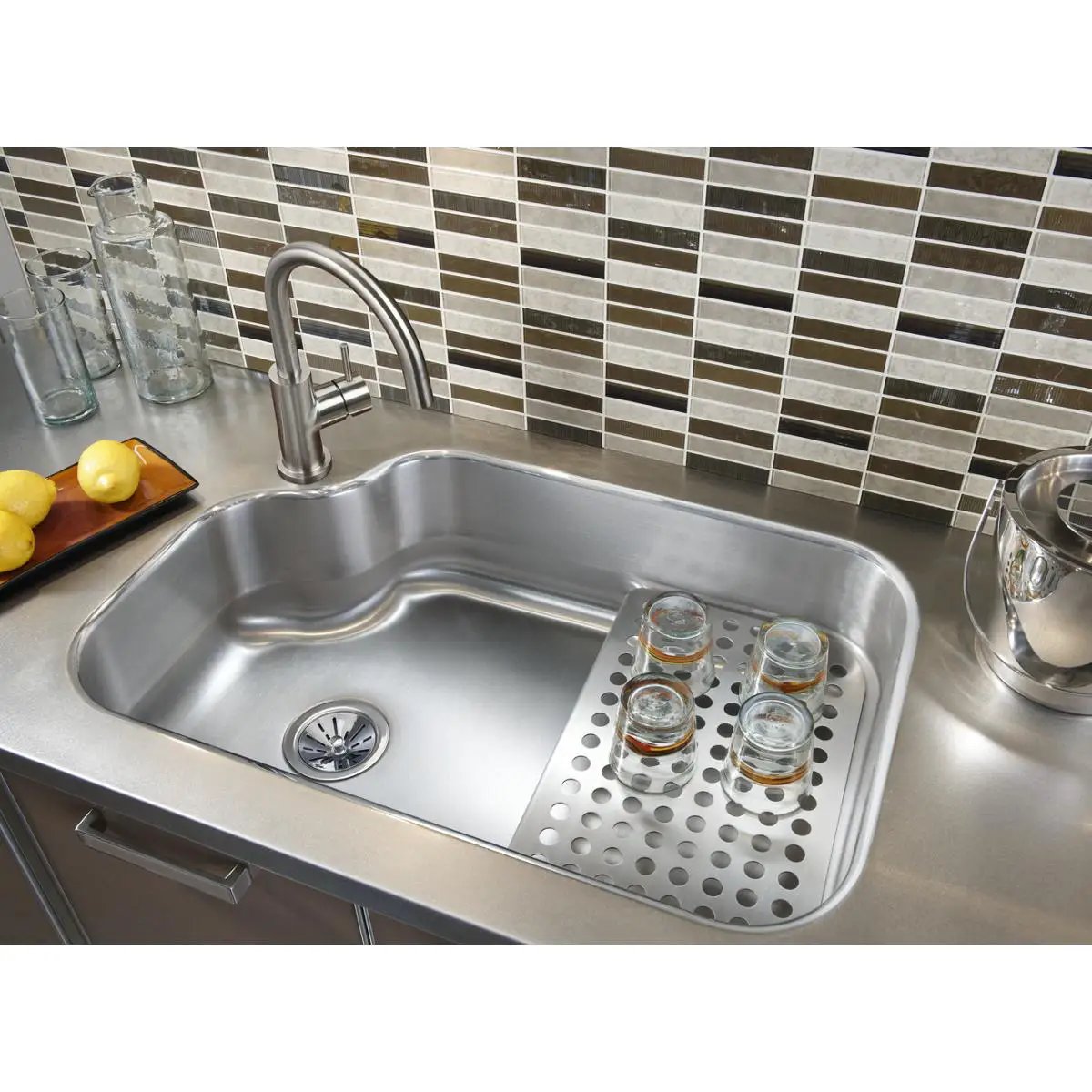 satin stainless steel kitchen faucet