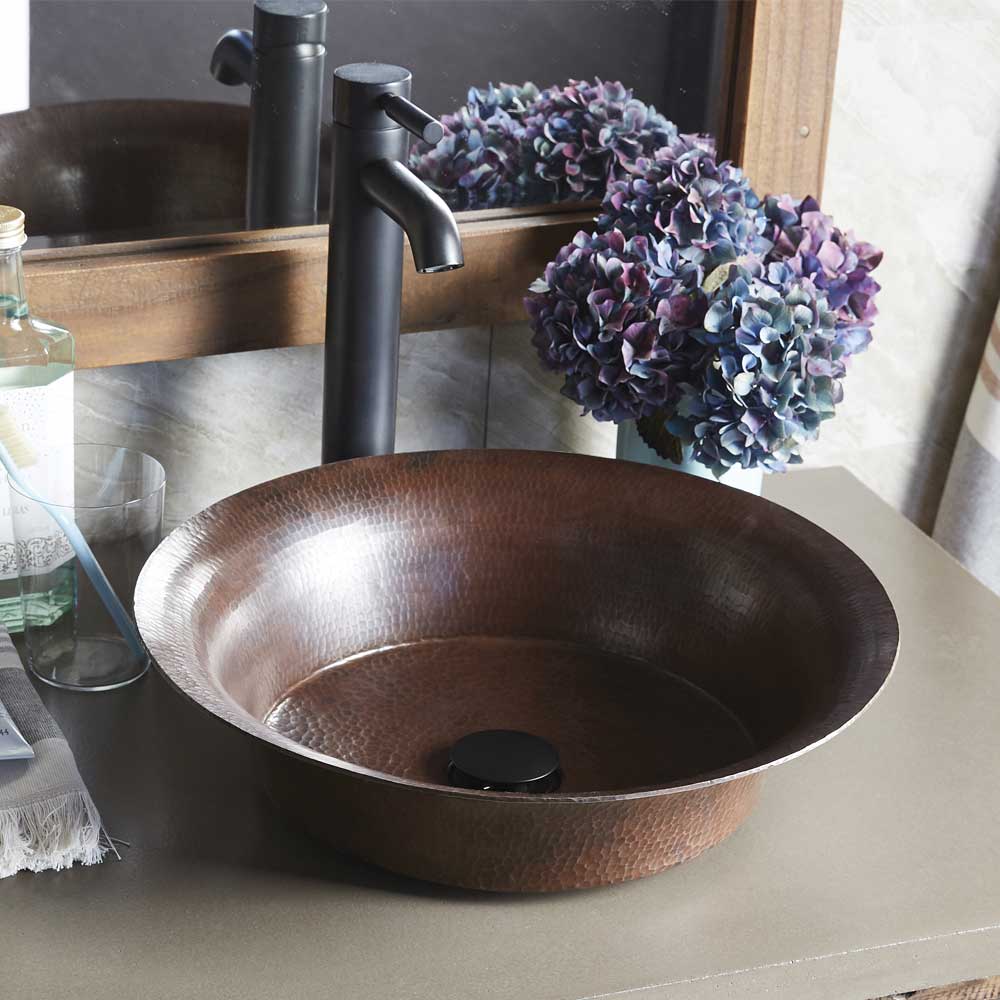 antique copper bathroom sink