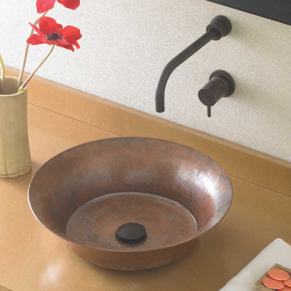 tempered copper bathroom sink