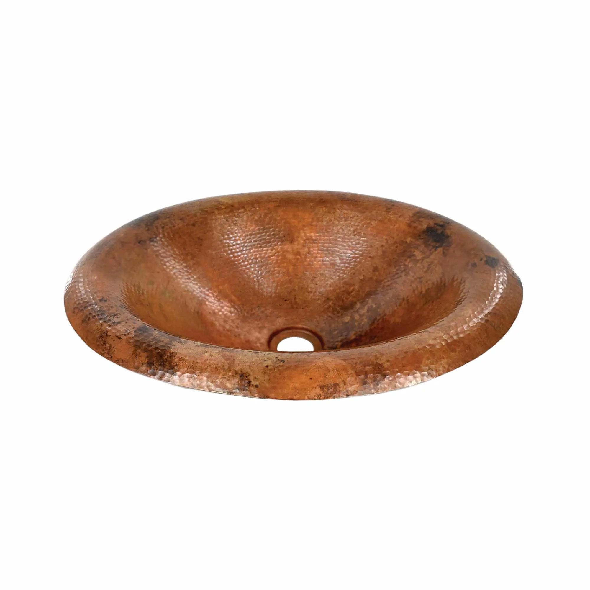 Native Trails Maestro Lotus 18" Hammered Copper Drop-In Bathroom Sink by Native Trails