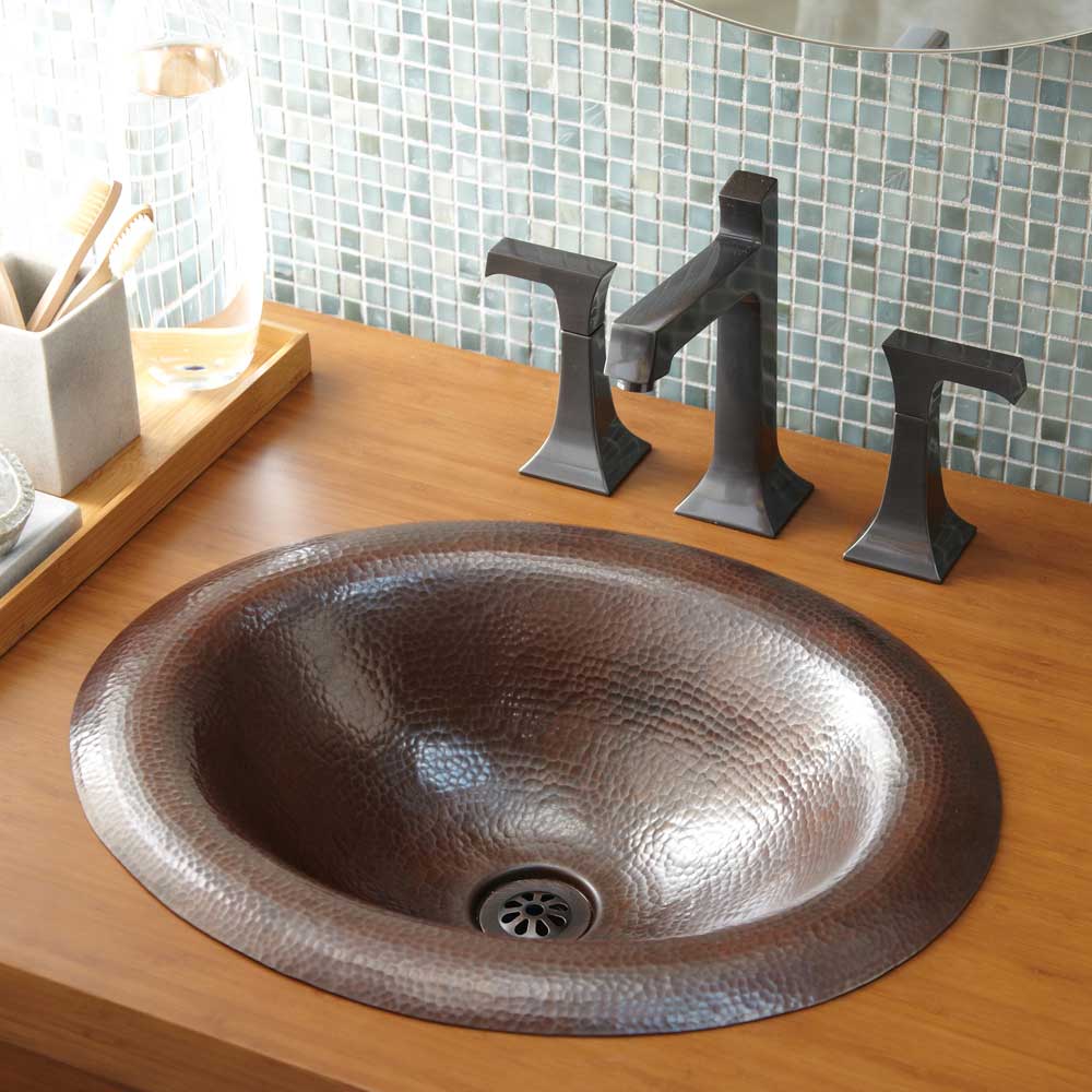 antique copper bathroom sink