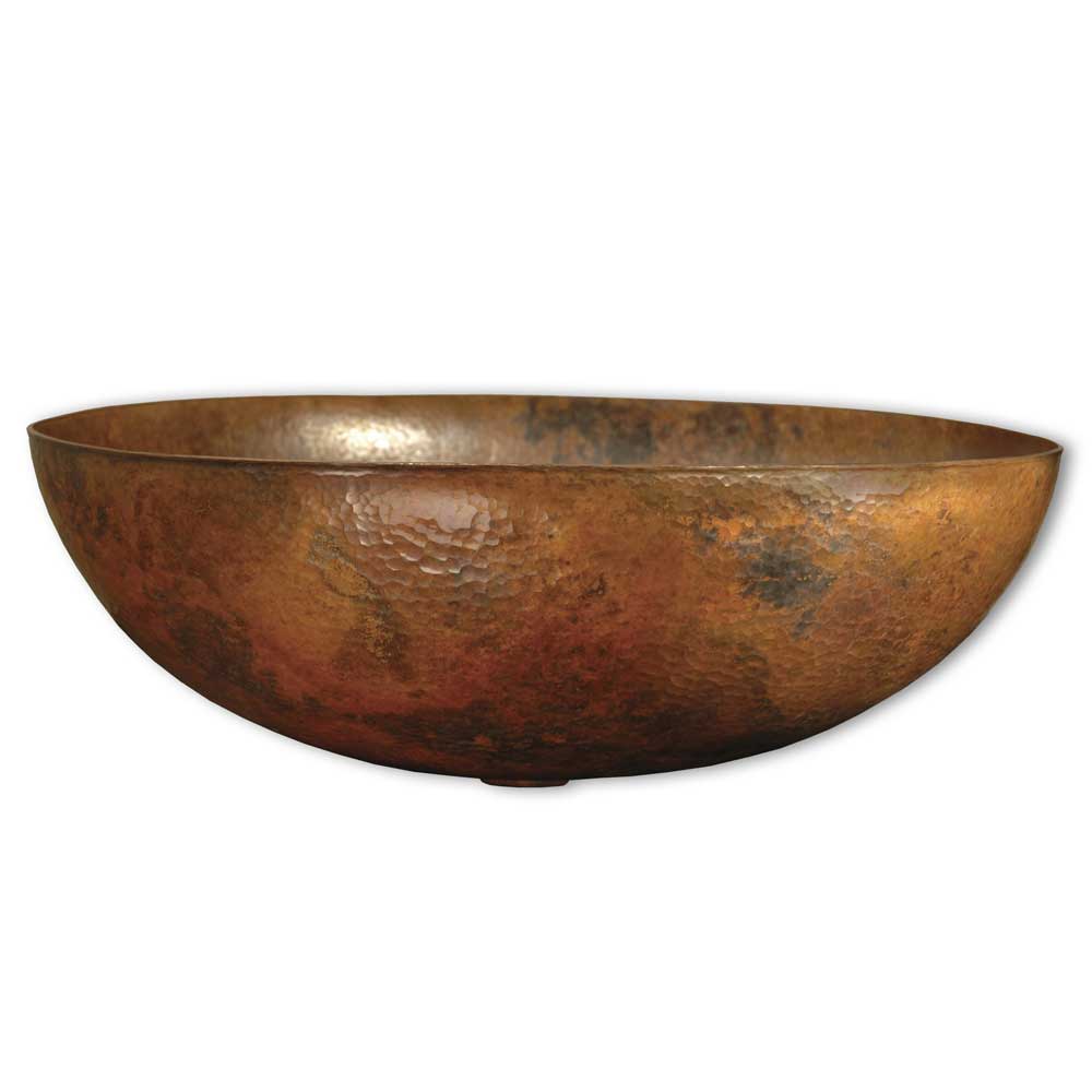 Native Trails Maestro Oval 17.25" Hammered Copper Vessel Bathroom Sink
