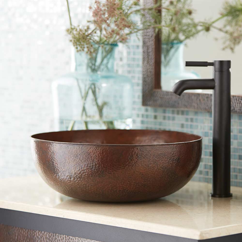 antique copper bathroom sink