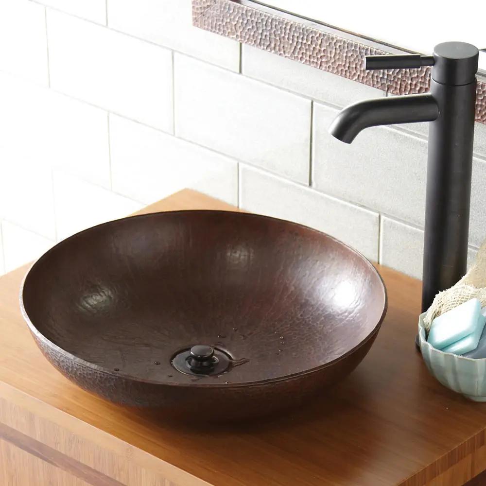 antique copper bathroom sink