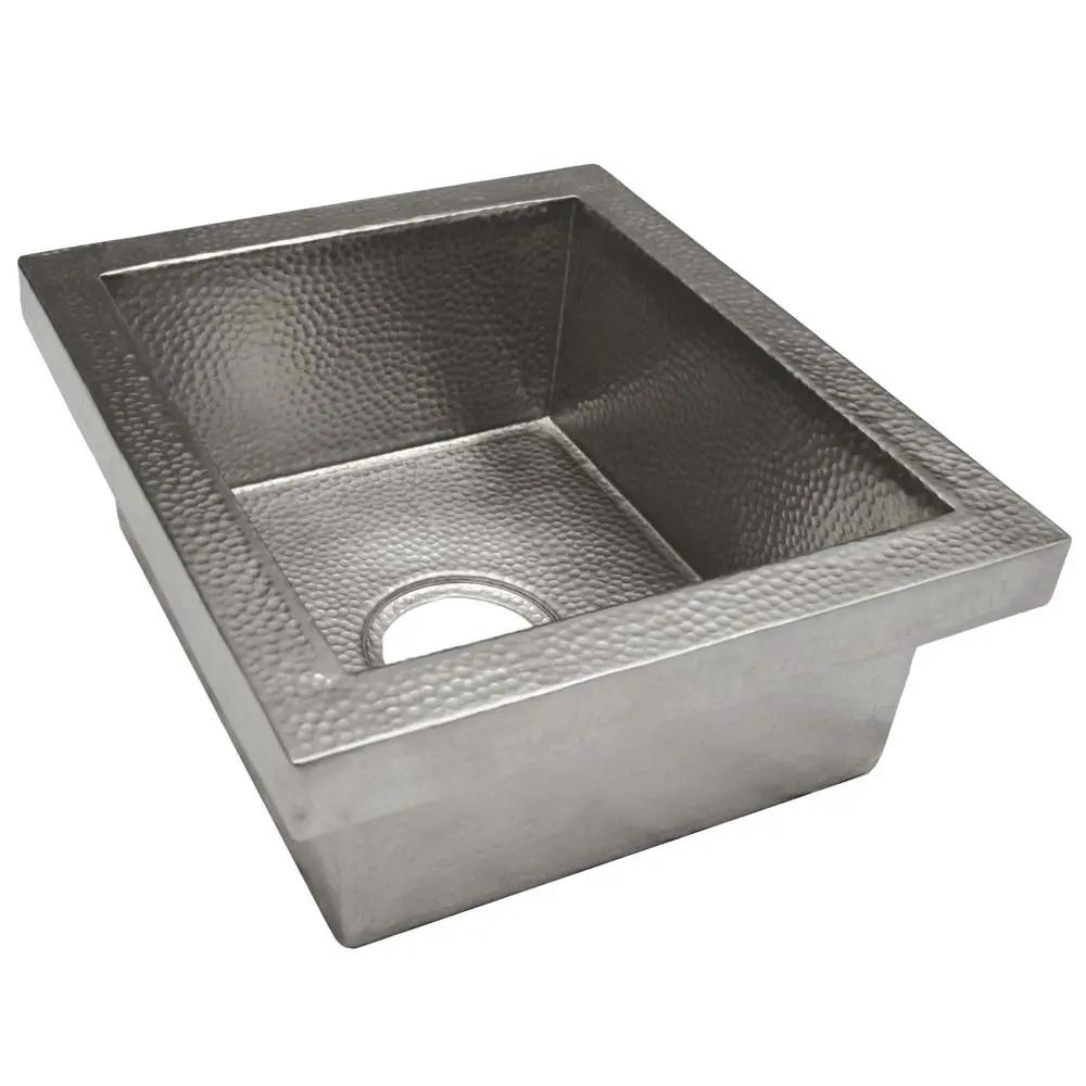 Native Trails Manhattan 17" Hand Hammered Copper Drop-In Bar Kitchen Sink by Native Trails