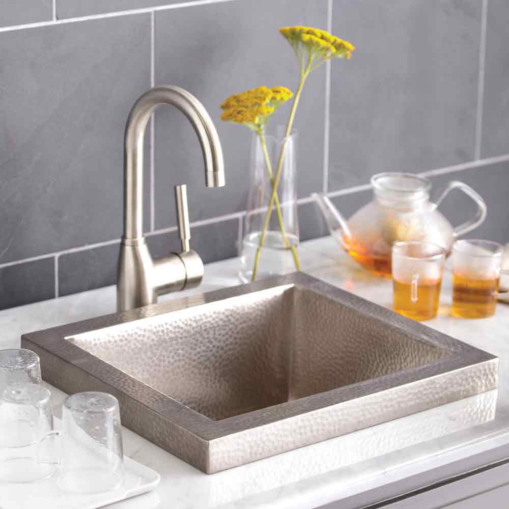 brushed nickel kitchen sink