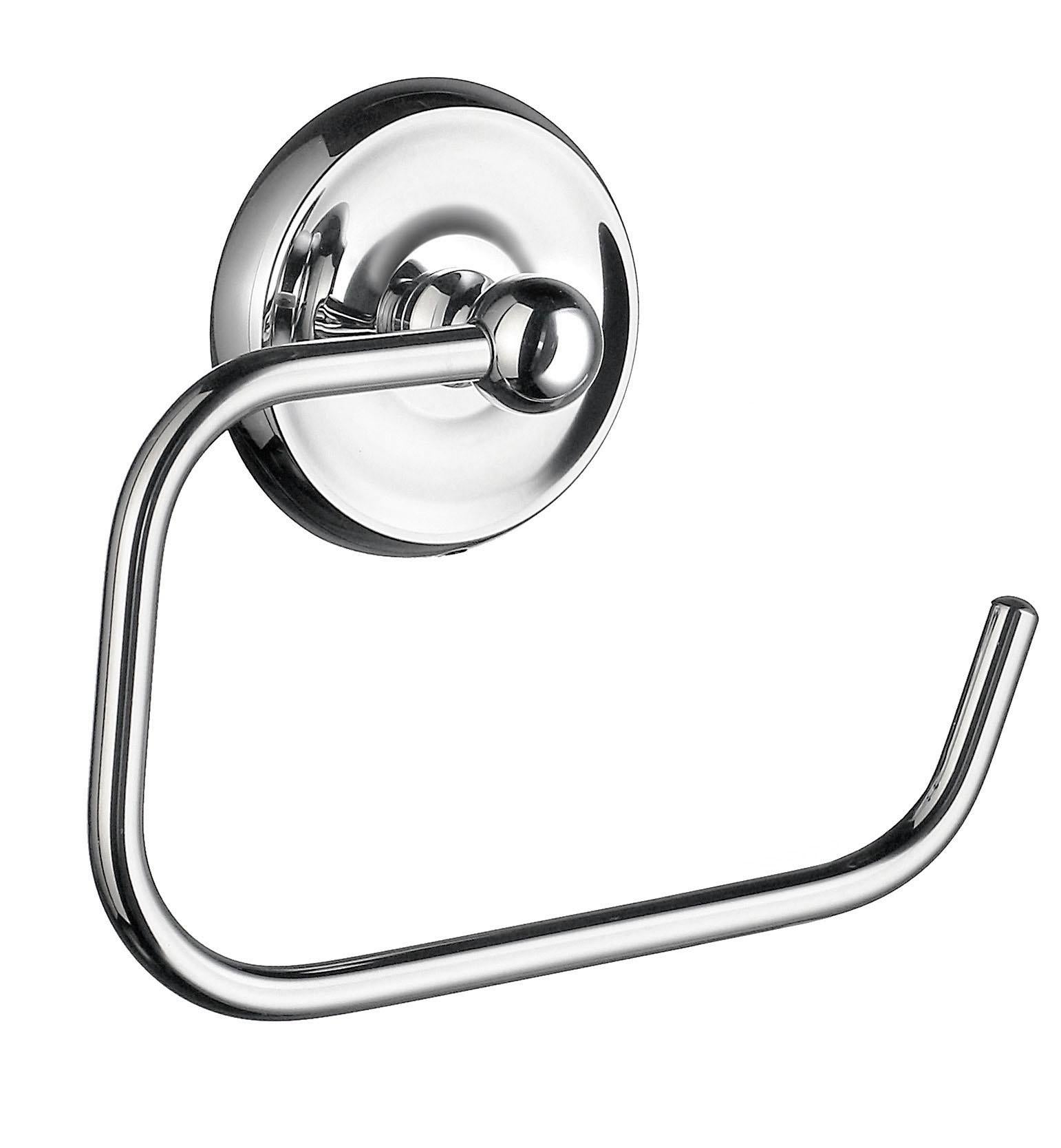 polished chrome toilet roll holder