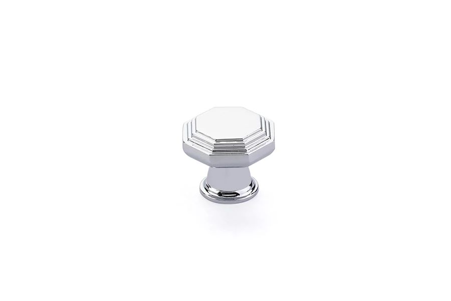 polished chrome cabinet knob