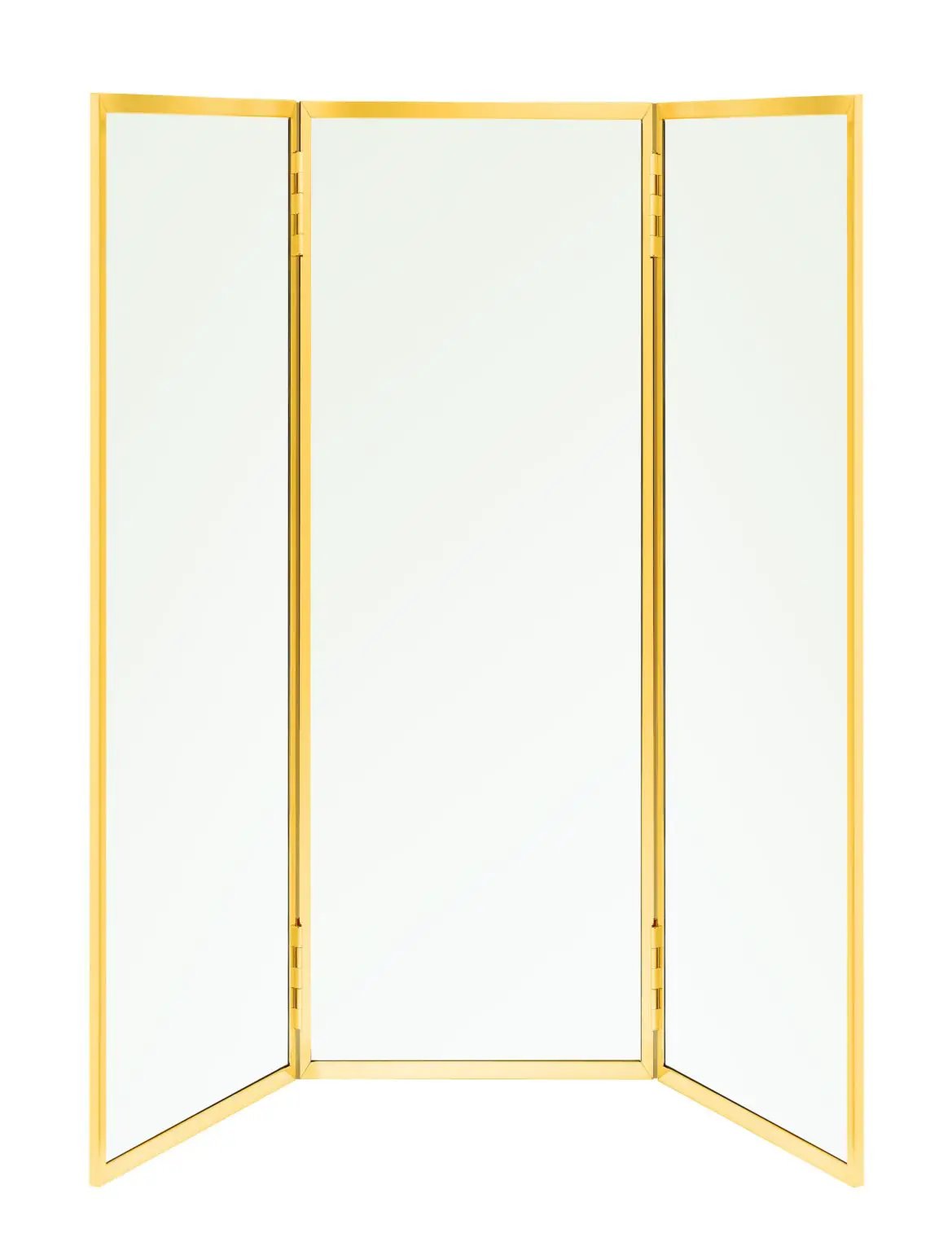 lacquered polished brass mirror