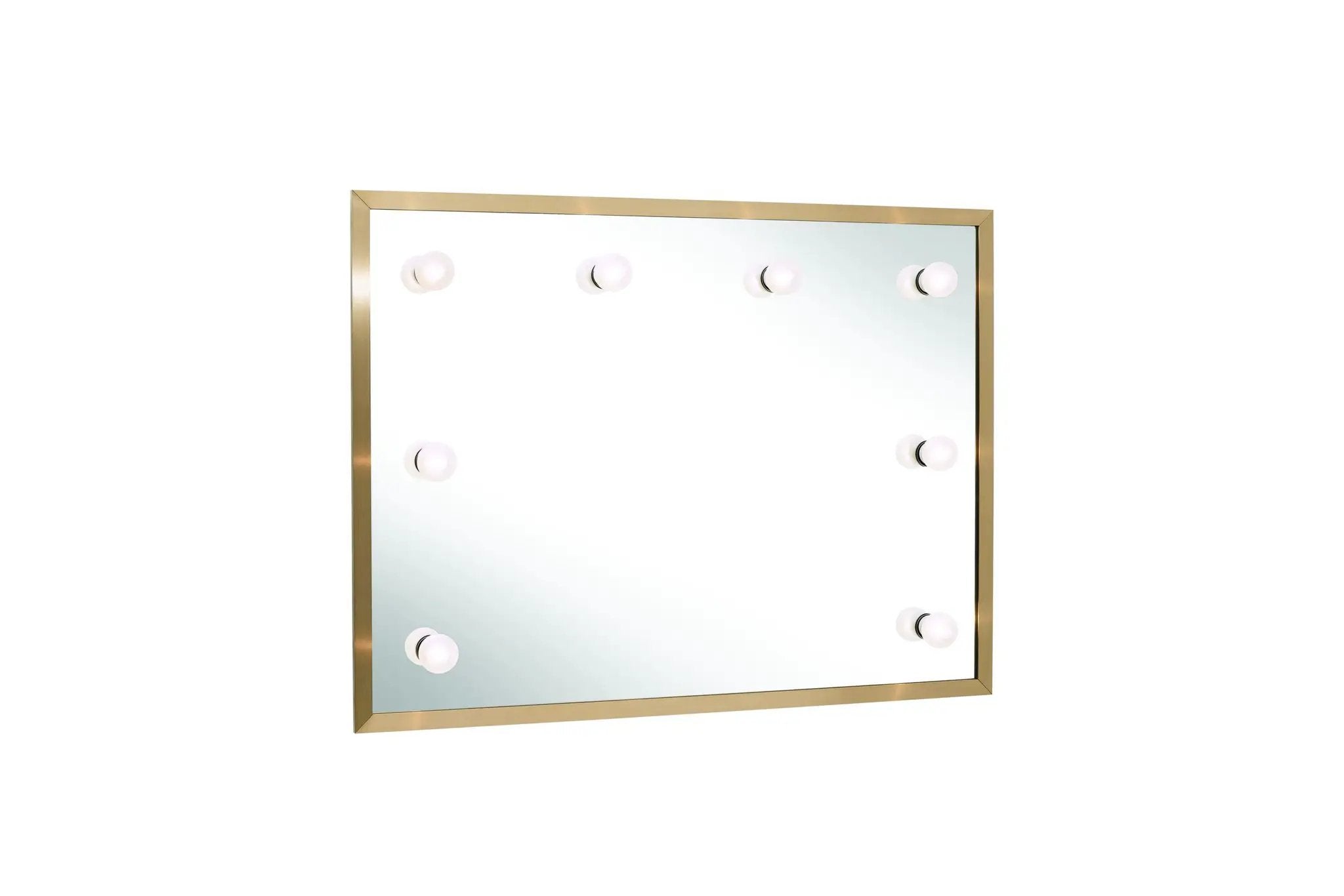 lacquered polished brass mirror