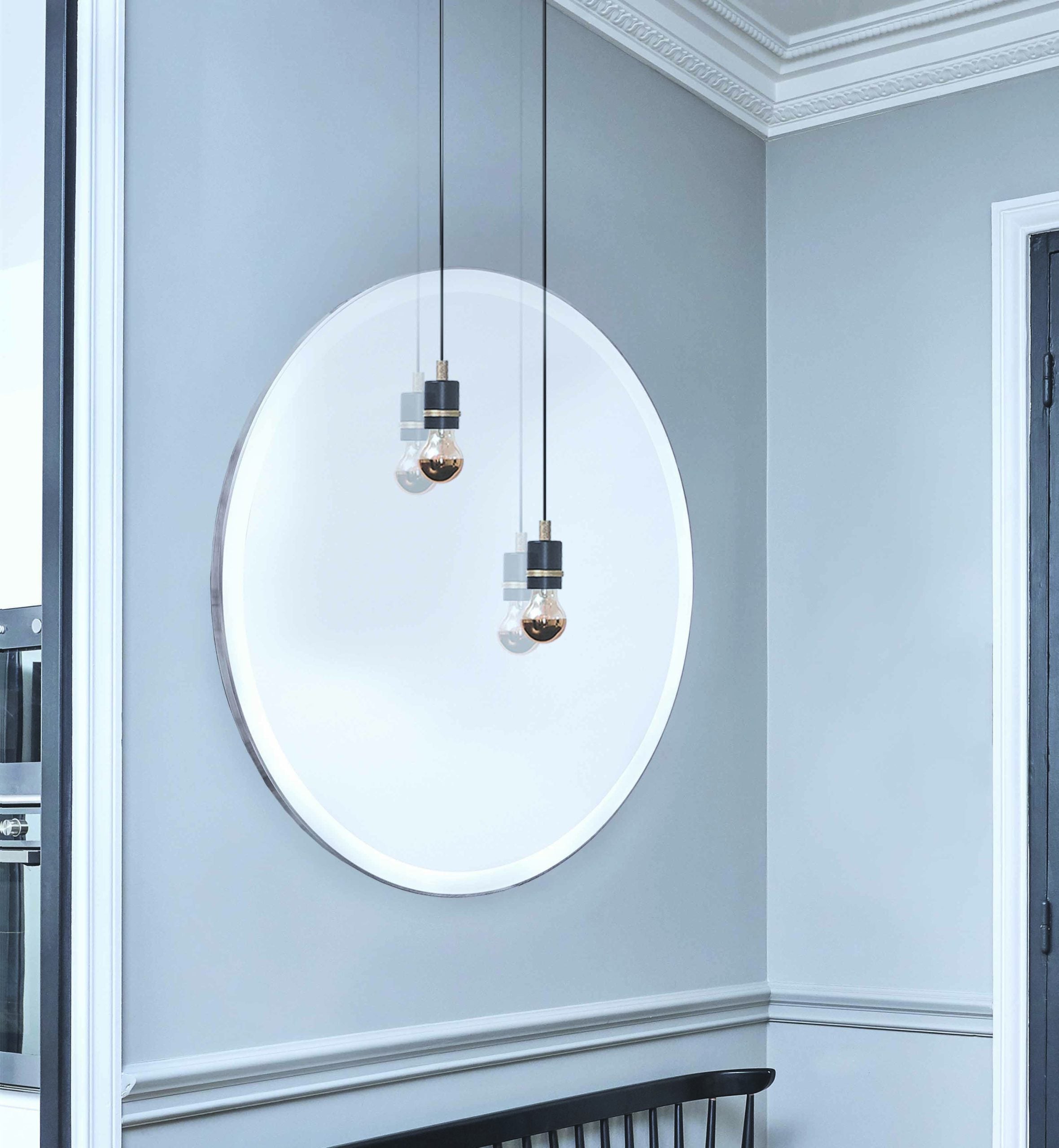 polished chrome mirror