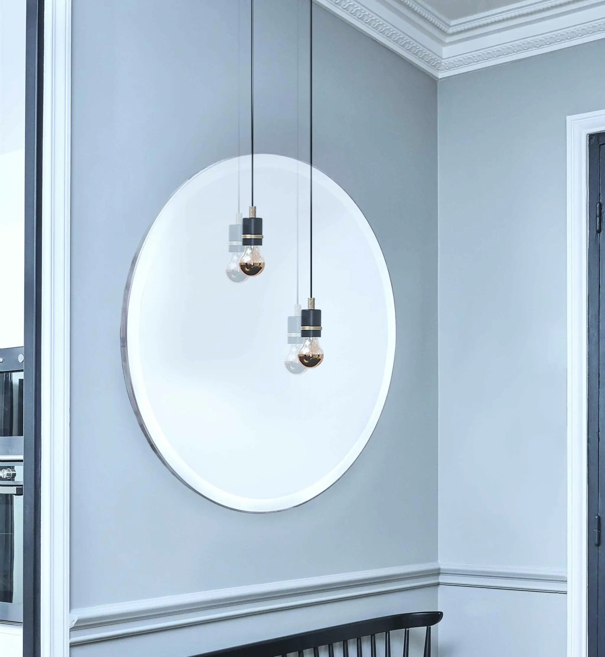 polished chrome mirror