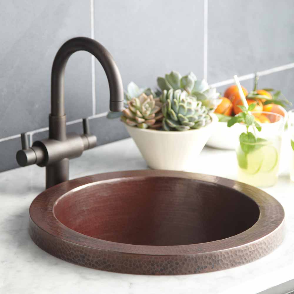 antique copper kitchen sink