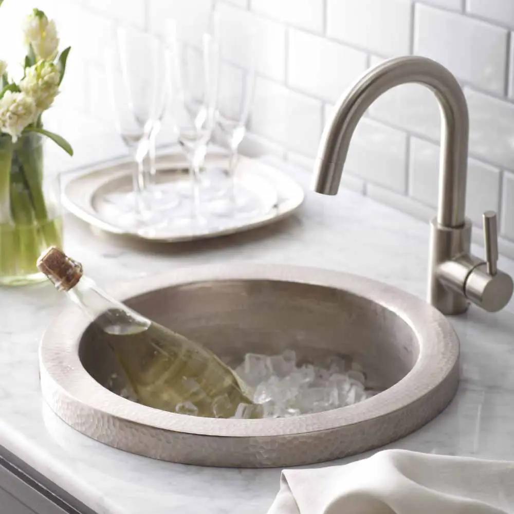 brushed nickel kitchen sink